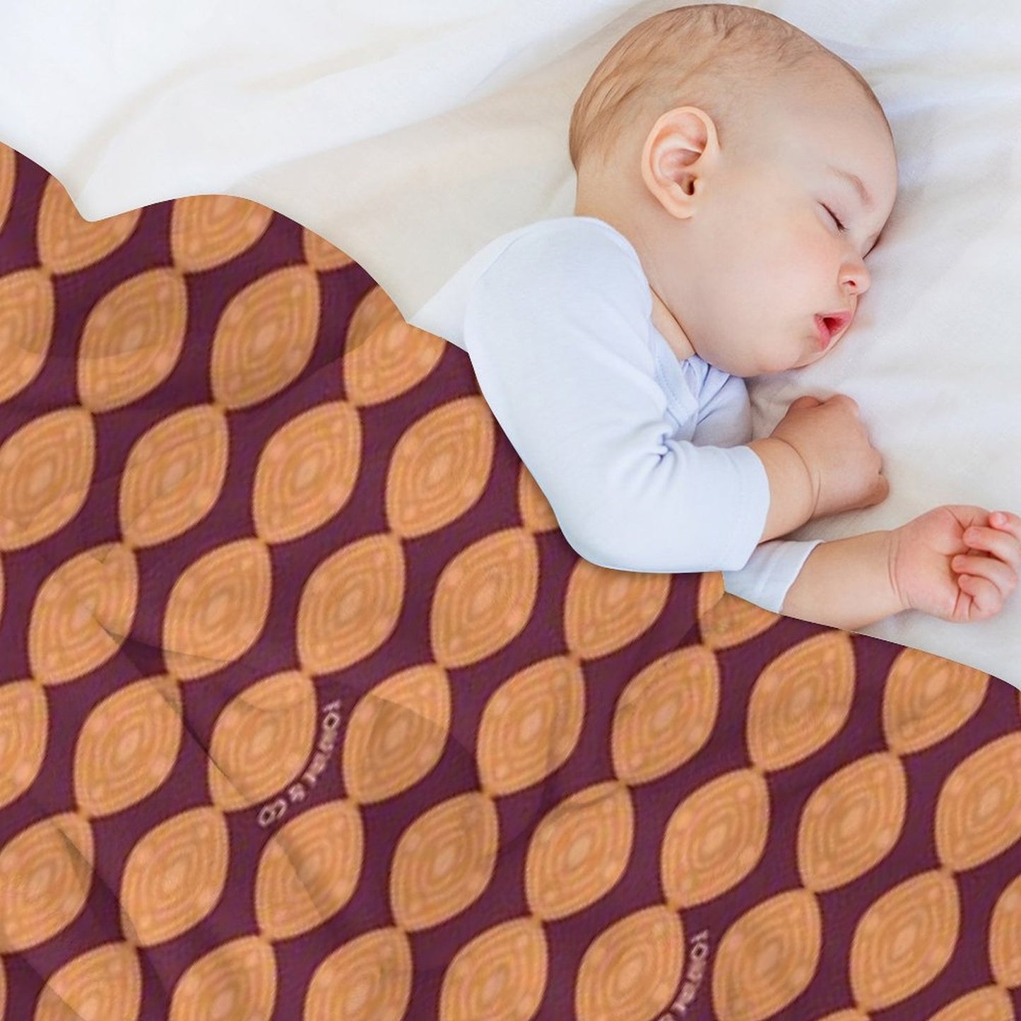 Atomic Blooms - Orange Maroon Throw Blanket