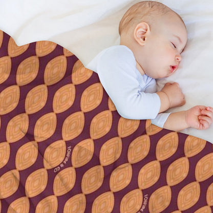 Atomic Blooms - Orange Maroon Throw Blanket