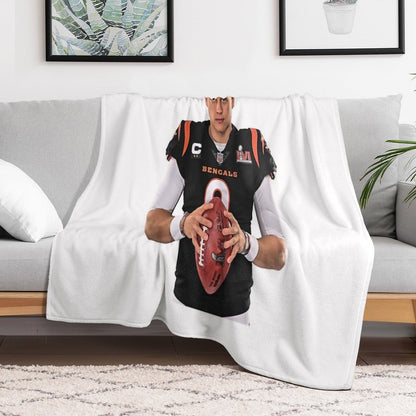 Natural Soccer League Overcome Yourself Joe Burrow Graphic Gift Throw Blanket