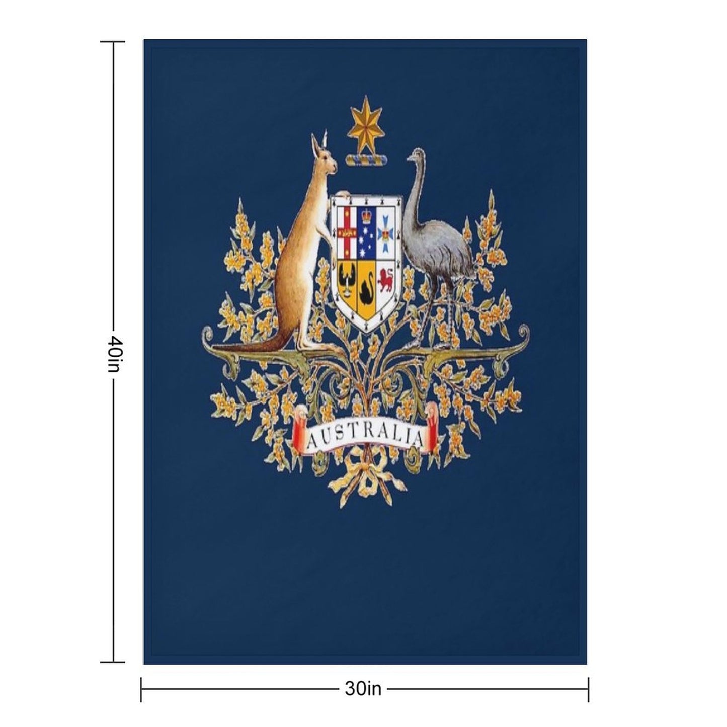 Australian Coat of Arms Throw Blanket