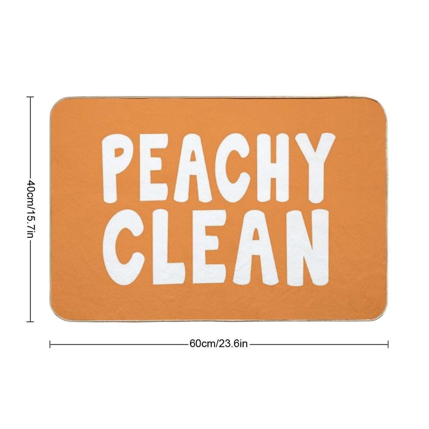 Peachy Clean - Funny Saying Bath Mat