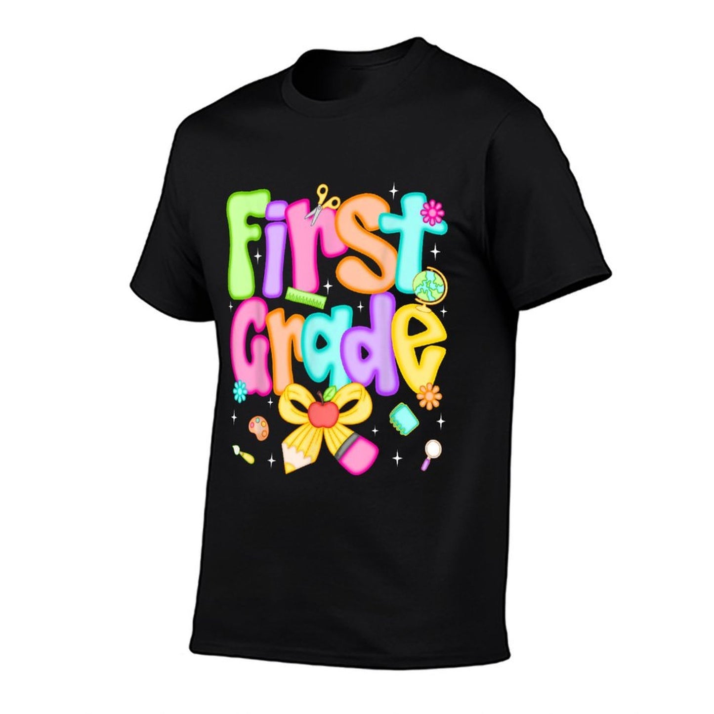 Preppy First Grade Back To School 1st Grade Teacher Girl Kid  Quick-drying T-Shirt