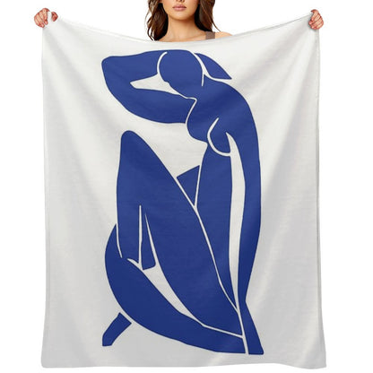Henri Matisse - Nu Bleu II (Blue Nude) - The Cut Outs Throw Blanket