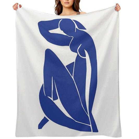 Henri Matisse - Nu Bleu II (Blue Nude) - The Cut Outs Throw Blanket