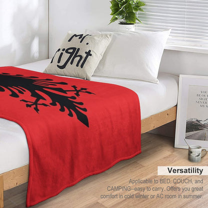 Albanian Flag Throw Blanket