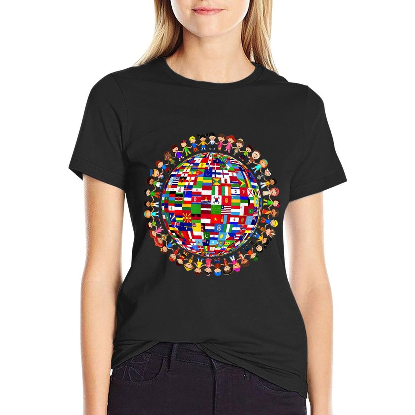 National Flags Circle World Peace International Day Of Peace T-Shirt