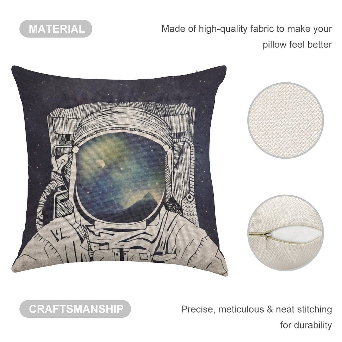 Dreaming Of Space Linen Throw Pillow Cover