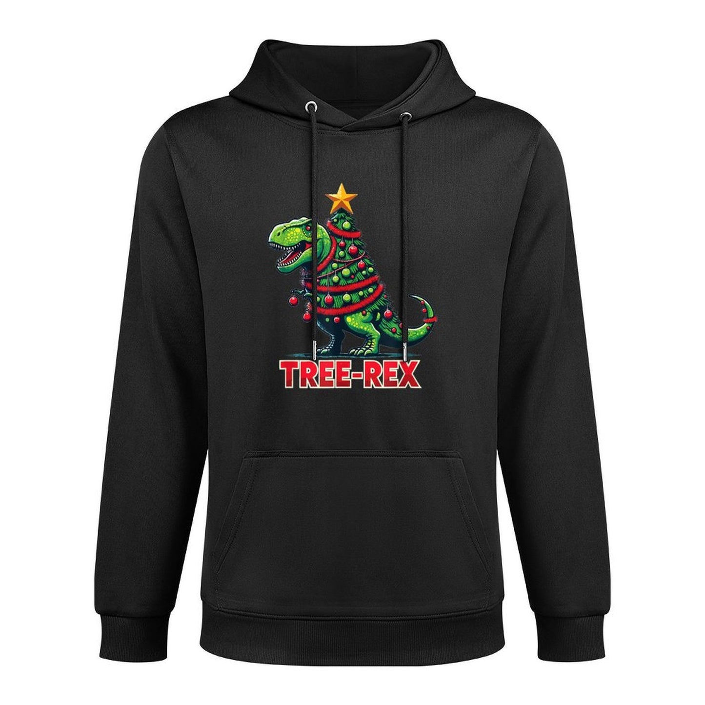 Tree Rex Funny Tyrannosaurus Rex Christmas Pun Machine Washable Hoodie