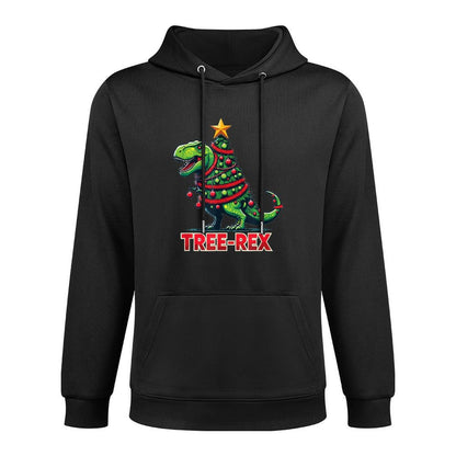 Tree Rex Funny Tyrannosaurus Rex Christmas Pun Machine Washable Hoodie