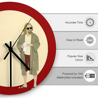 The Dude The Big Lebowski Circle Wall Clock