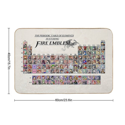 Periodic Table Fire Emblem  Eco-Friendly Bath Mat