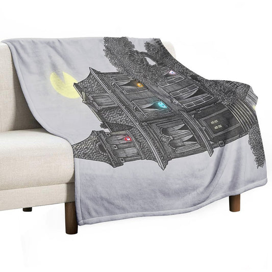 Haunted by The 80's Throw Blanket