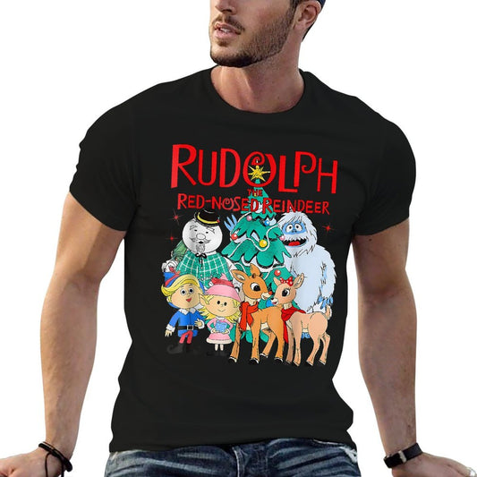 Funny Cute Rudolph The Red Nosed Reindeer Christmas Tree  Affordable Price T-Shirt