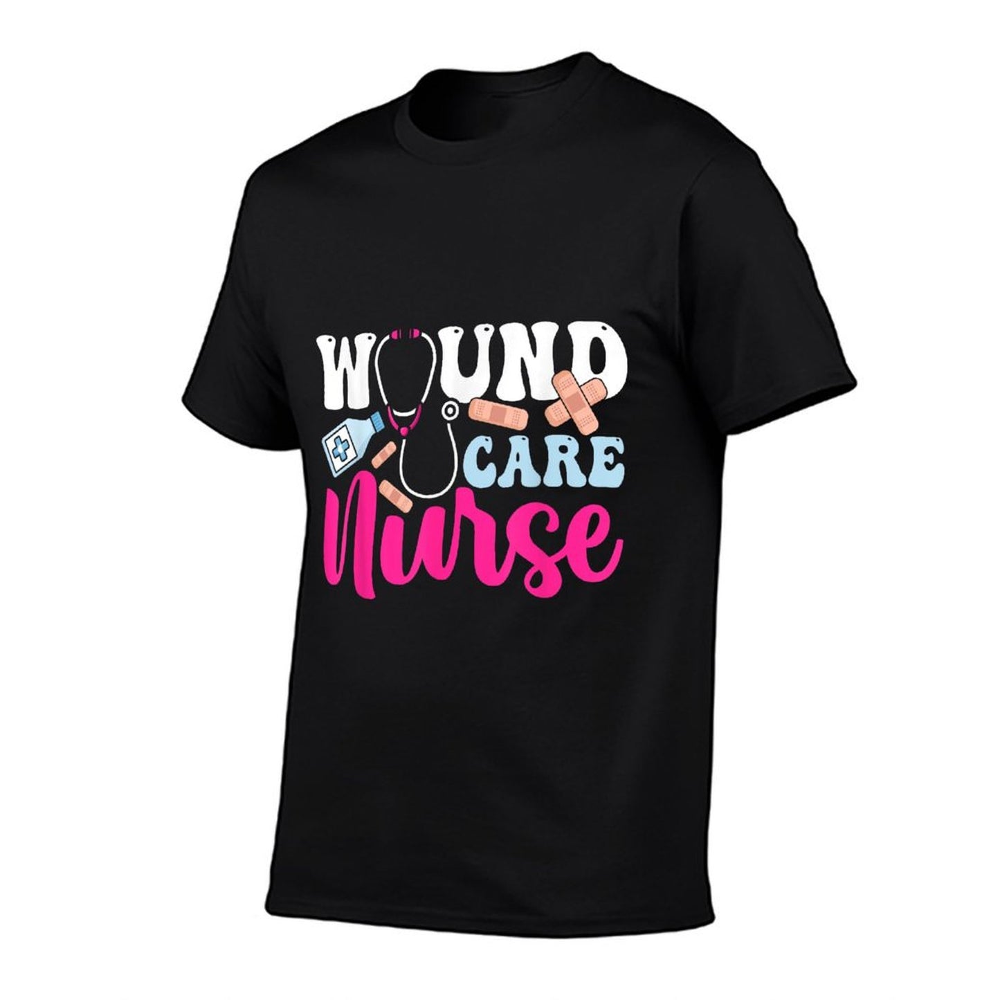 Wound Care Nurse WOCN Certified Registered Nurse, Small, Black T-Shirt