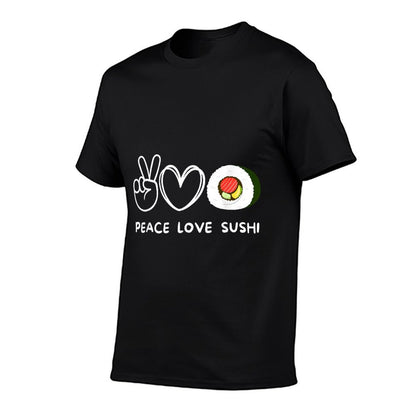 Peace, Love Sushi Retro Sushi Lover Japanese Food Lover T-Shirt