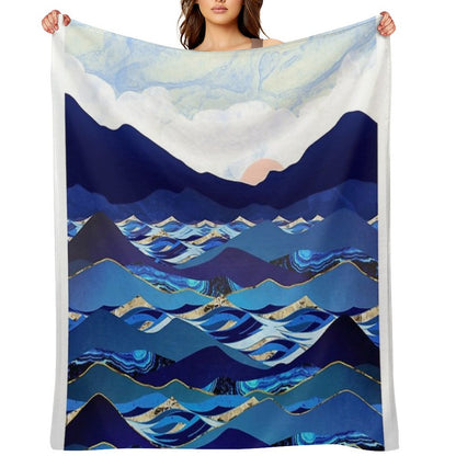 Ocean Blue Throw Blanket
