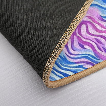Abstract Wavy Lines Pattern Texture  Long-Lasting Bath Mat