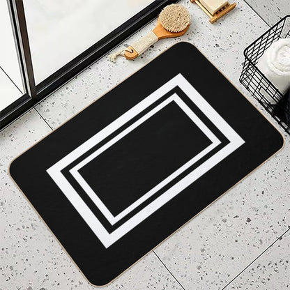 White Frame Bath Mat