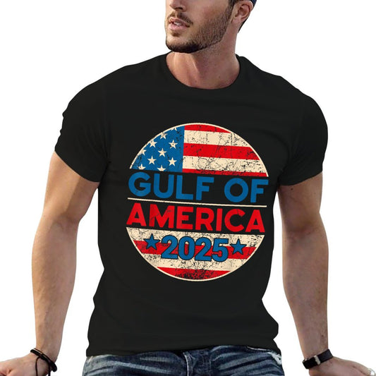 Vintage Gulf of United States of America Patriotic Flag T-Shirt