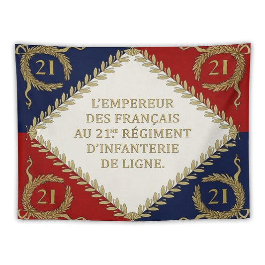 Napoleonic French Regimental Flag '21me' 1804 Tapestry