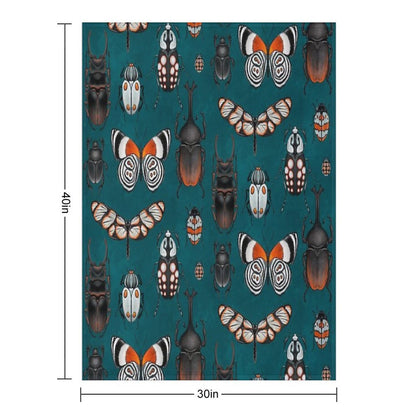 Bugs And Beetles Throw Blanket