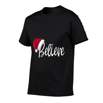 Christmas - Believe in Santa Claus  Heathered Texture T-Shirt