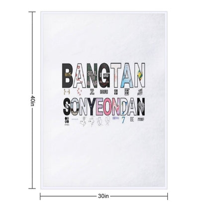 BANGTAN SONYEONDAN BTS Album Cover Design – BTS Discography Fan Art Throw Blanket