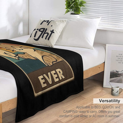 Best Cat Dad Ever Throw Blanket