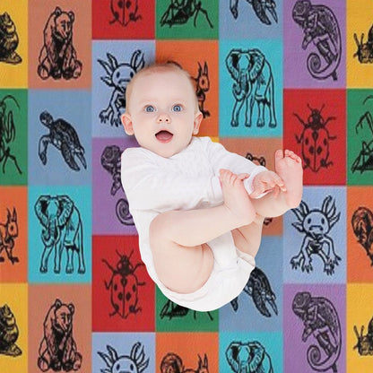 Animals Patchwork Throw Blanket
