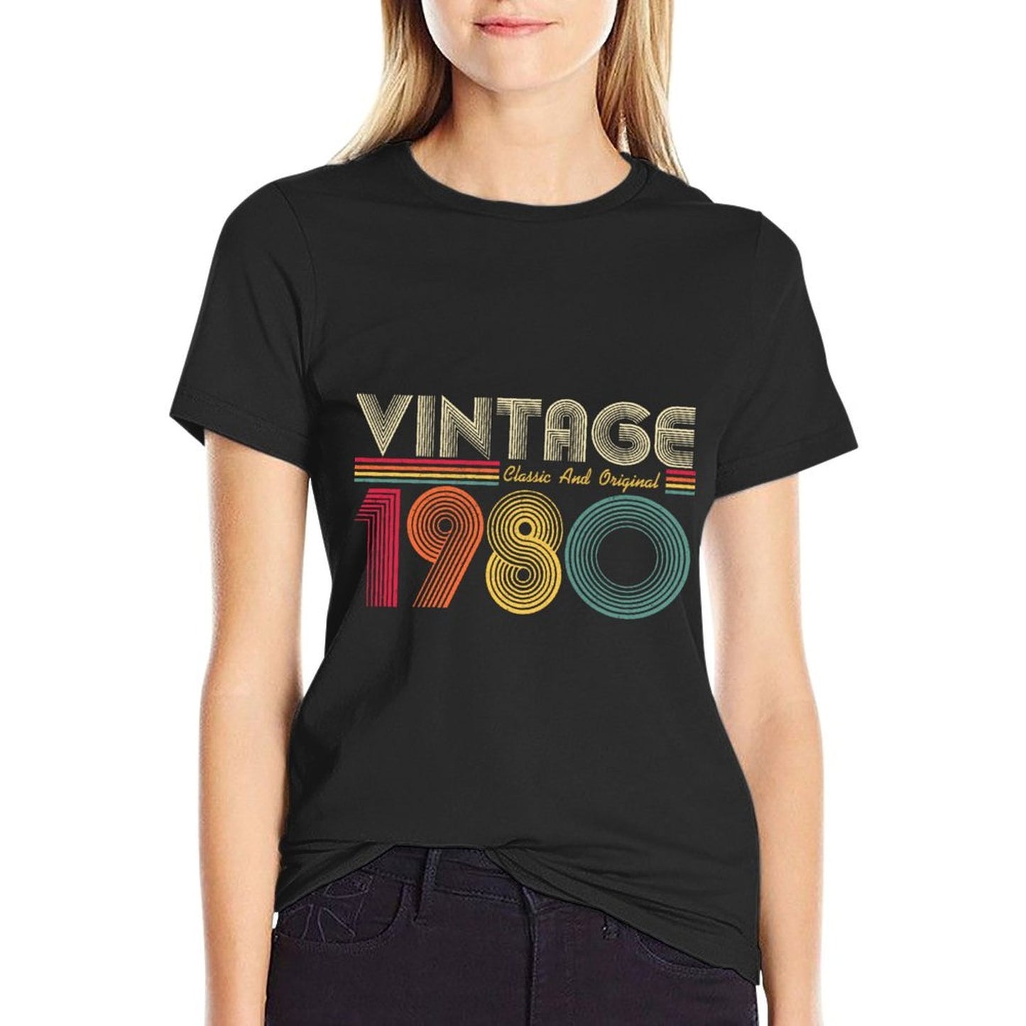1980 40th Birthday Gift Vintage Retro Men Women 40 Years Old  Classic T-Shirt