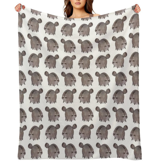 Chubby Trash Panda Throw Blanket