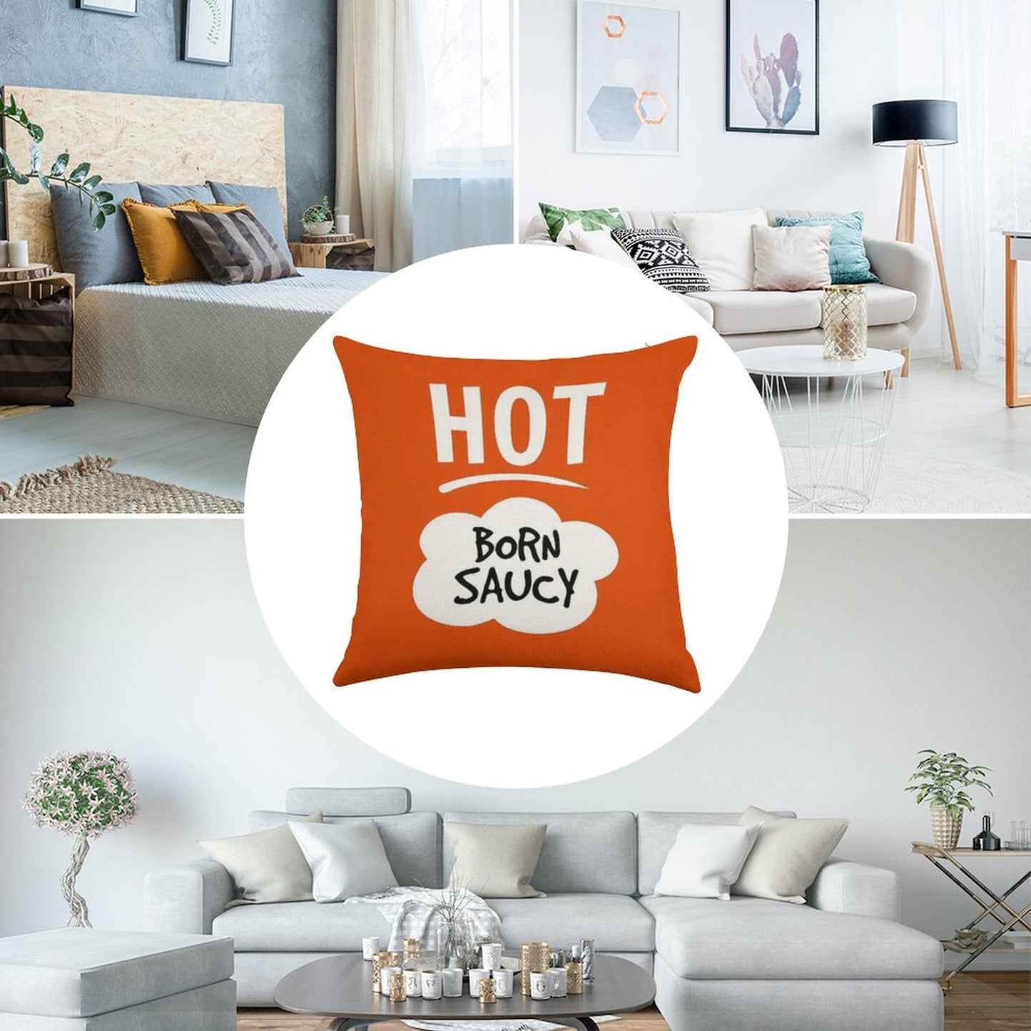 Taco Bell Hot Sauce Linen Throw Pillow Cover