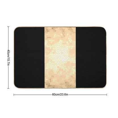 Elegant Gold And Black Design Bath Mat
