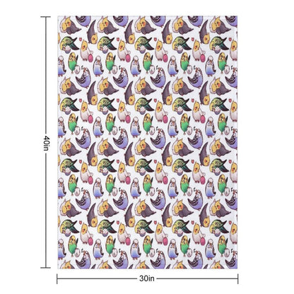 Budgies & Cockatiels Throw Blanket