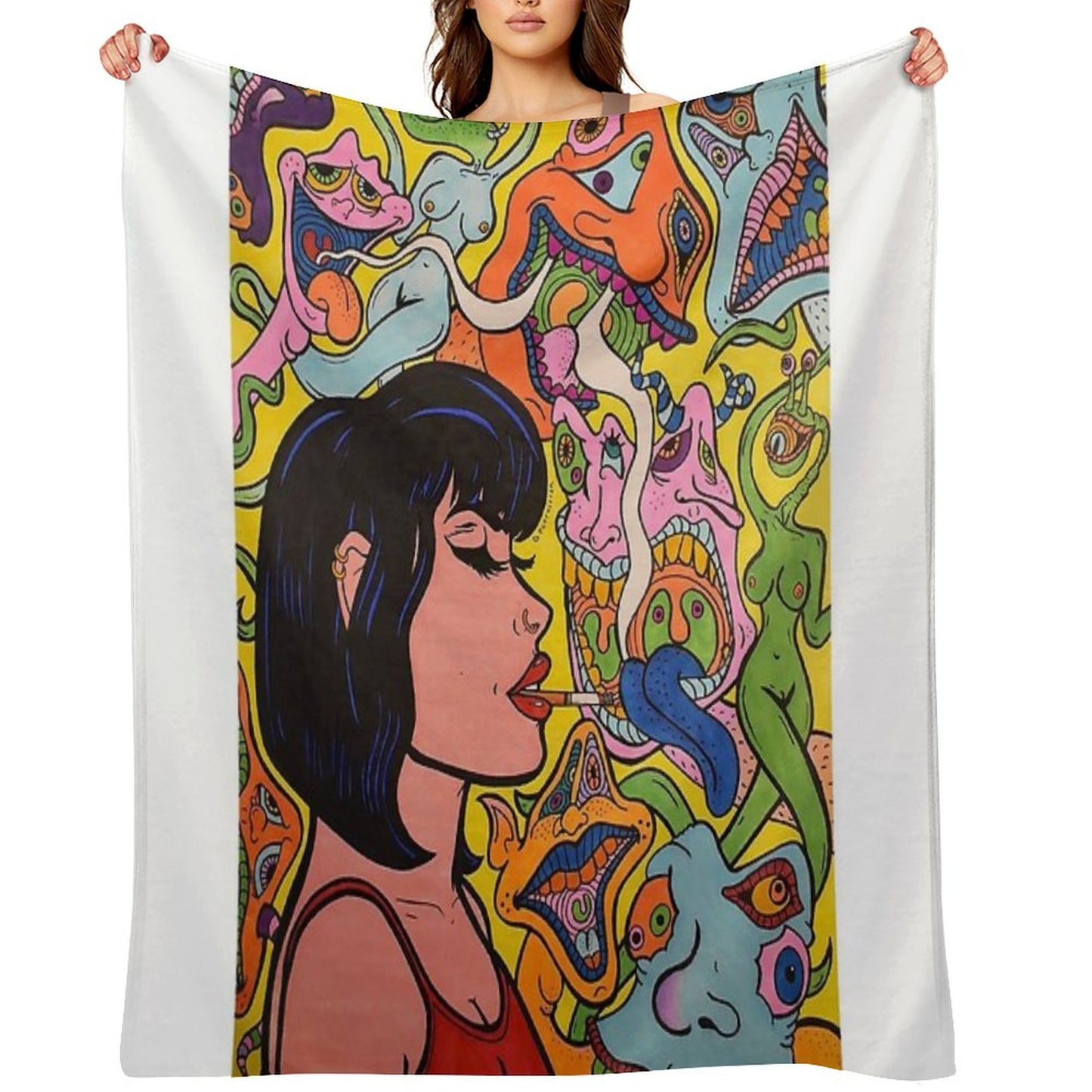 Trip Within My Mind Throw Blanket