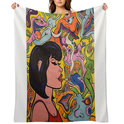 Trip Within My Mind Throw Blanket