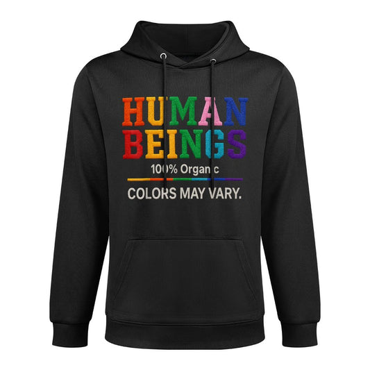 Human Being 100 Organic Colors May Vary LGBT Pride Month Moisture-Wicking Hoodie