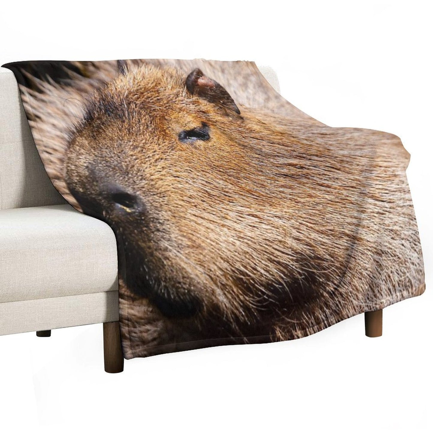 Capybara Profile Throw Blanket