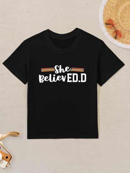 She Believed EdD College Graduation Doctor of Education Kids T-Shirt