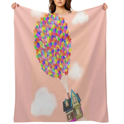 Up - Peach Throw Blanket