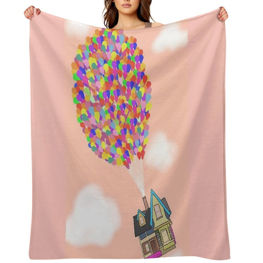Up - Peach Throw Blanket