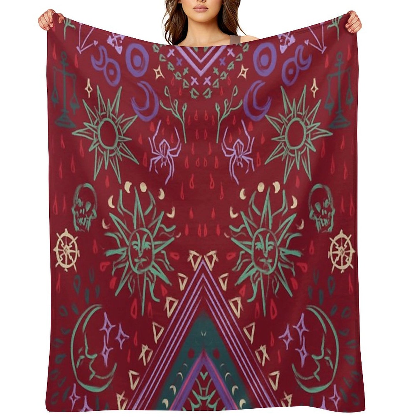 Mollymauk's Coat, Front Panels Throw Blanket