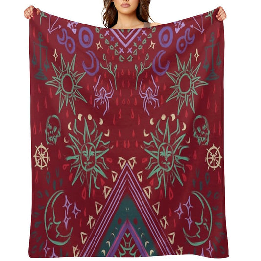 Mollymauk's Coat, Front Panels Throw Blanket