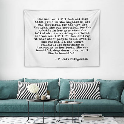 She Was Beautiful - F Scott Fitzgerald Tapestry