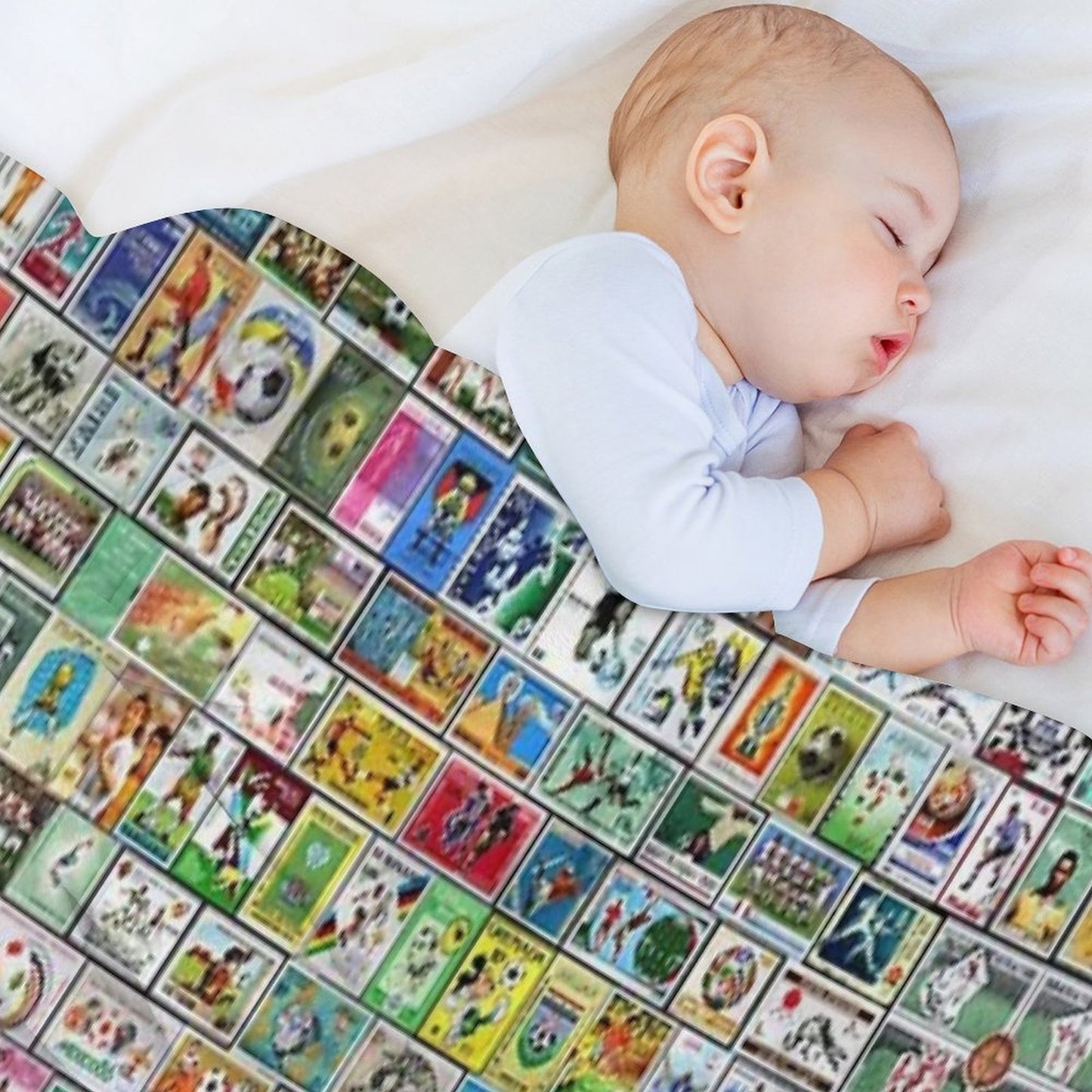 Soccer Stamps Throw Blanket