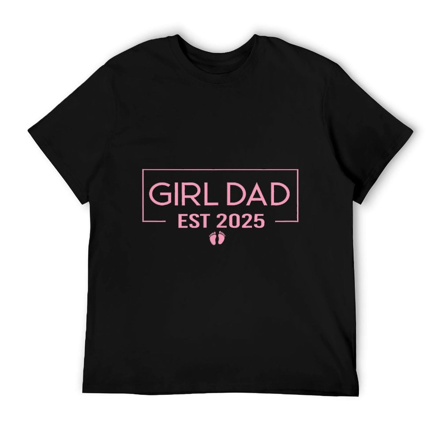 Dad Of Girl Est. 2025 Logo Dad Father Girl To Be 2025 Daddy T-Shirt