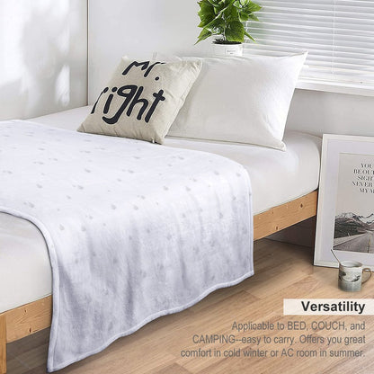 Grey Skies Painterly  Pattern Throw Blanket