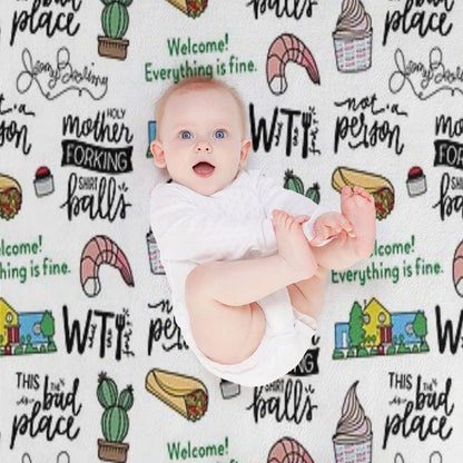 The Good Place TV Show Art Throw Blanket