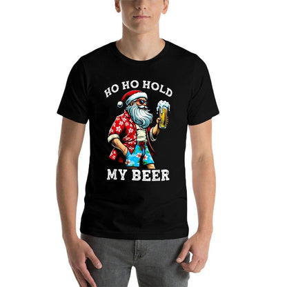 Funny Santa With Sunglasses And Beer Christmas in July  Soft T-Shirt