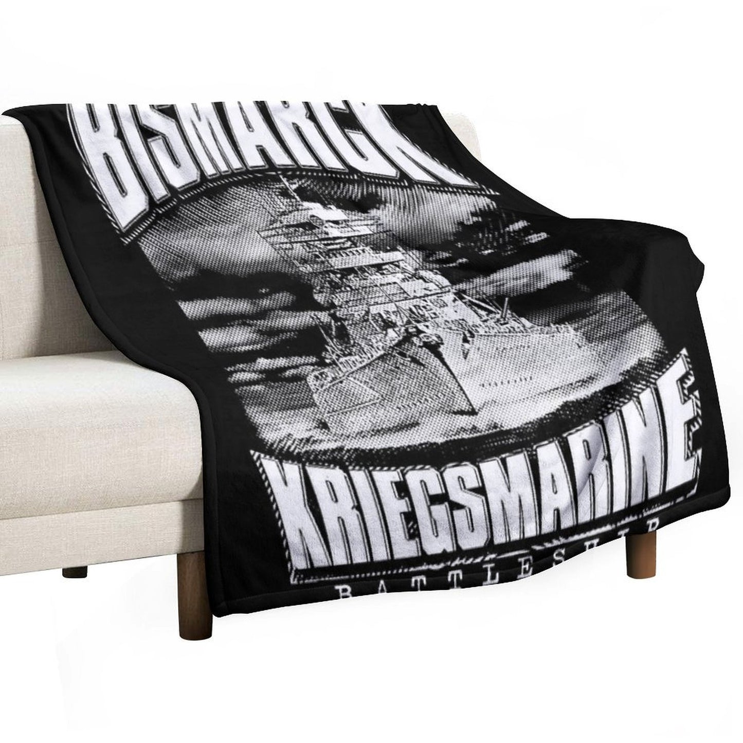 Battleship Bismarck Throw Blanket